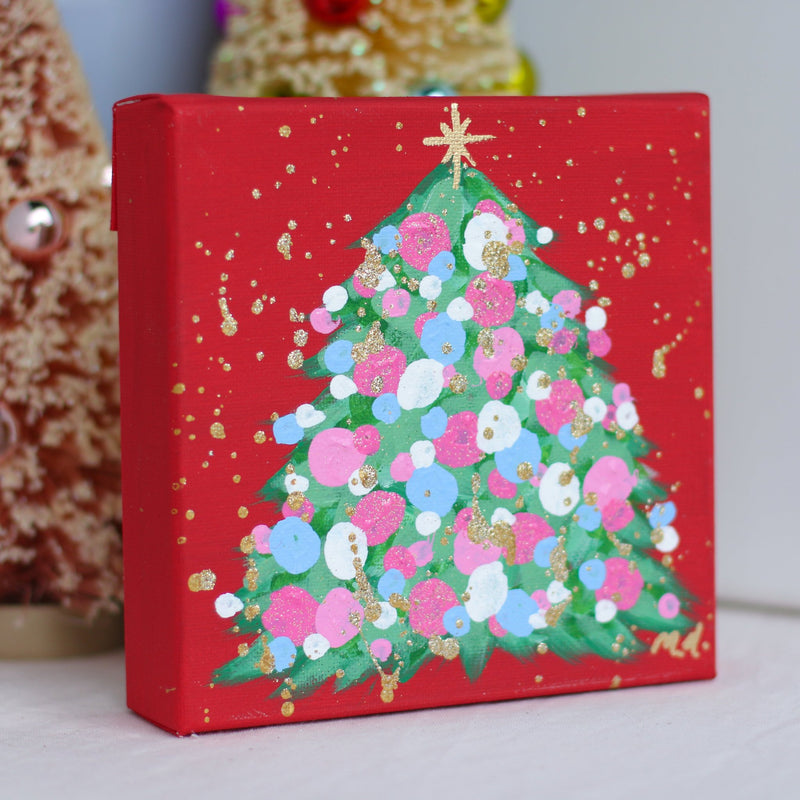 Santa Red Christmas Tree Block