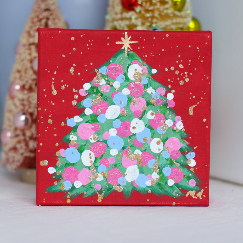 Santa Red Christmas Tree Block