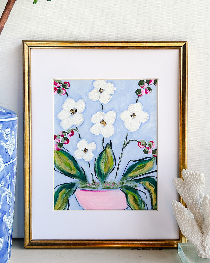 Love Blue Orchid 11 x 14 Framed