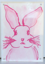 Pink Bunny Original 5 x 7"