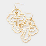 Triple Cross Earrings