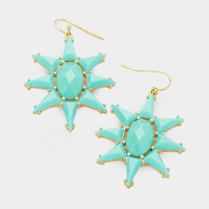 Mint Starburst Earrings