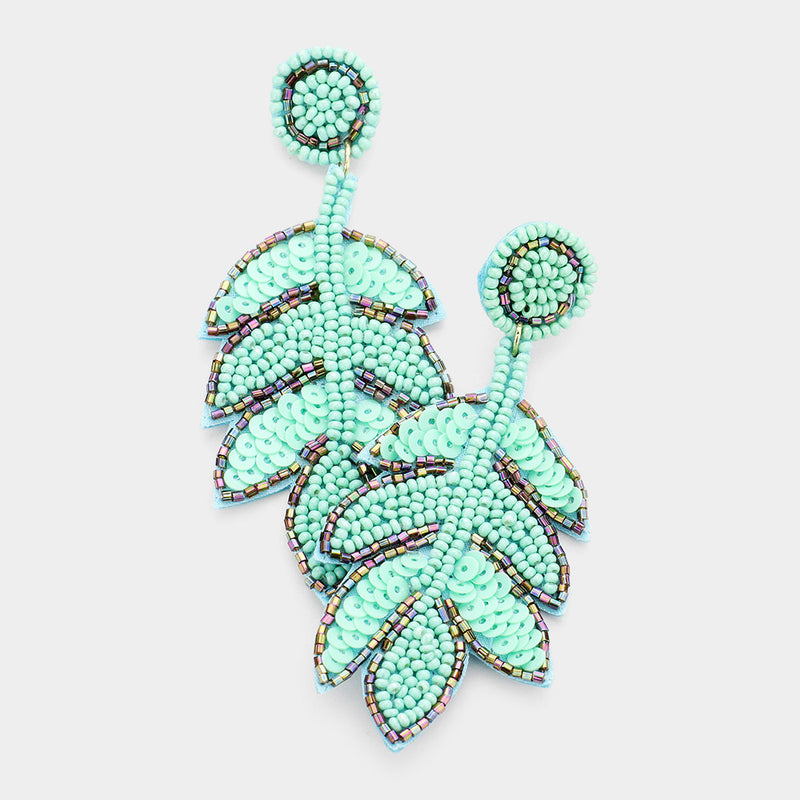 Turquoise Leaf Earrings